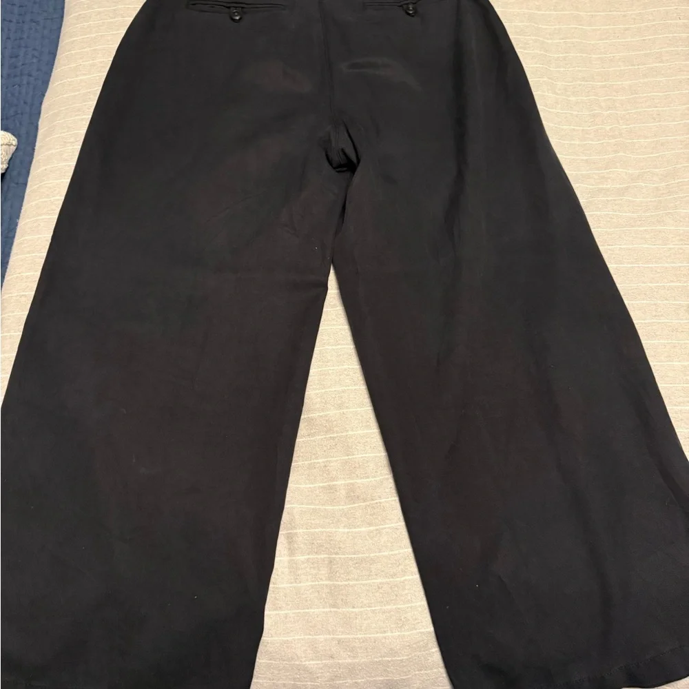 Madewell Harlowe black wide leg pants size 6P - Picture 3 of 8